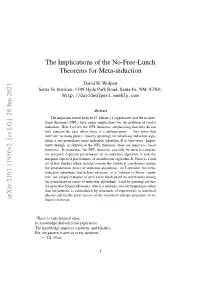 Arxiv:2103.11956V2 [Cs.LG] 28 Jun 2021 the Implications of the No