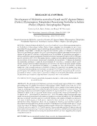 Development of Melittobia Australica Girault and M. Digitata Dahms