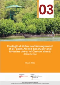 Ecological Status and Management of Dr. Salim Ali Bird Sanctuary and Estuarine Areas of Chorao Island: a Desk Review CMPA Technical Report Series No