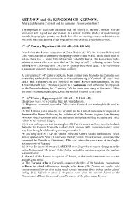 KERNOW and the KINGDOM of KERNOW