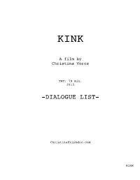 Kink Dialogue List