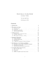 Model Theory of Valued Fields Lecture Notes