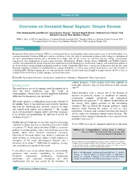 Overview on Deviated Nasal Septum: Simple Review