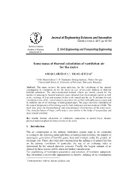 Some Issues of Thermal Calculation of Ventilation Air for the Metro