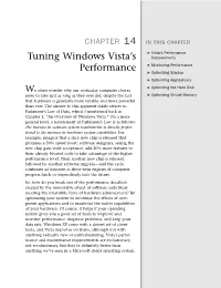 Tuning Windows Vista's Performance