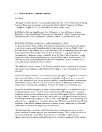 1.2 Futures Studies As Applied Knowledge Jim Dator This Paper