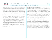 Cisco Unified Communications Solution: Medium-Sized Companies