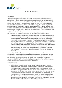 DMA) Proposal Is Due to Comprise Two Parts