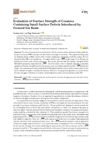 Evaluation of Fracture Strength of Ceramics Containing Small Surface Defects Introduced by Focused Ion Beam