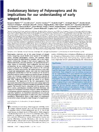 Evolutionary History of Polyneoptera and Its Implications for Our Understanding of Early Winged Insects