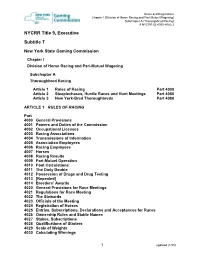 NYCRR Title 9, Executive Subtitle T