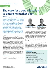 The Case for a Core Allocation to Emerging Market Debt