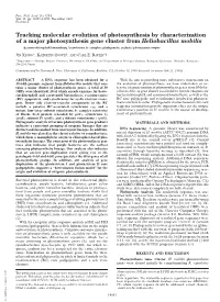 Tracking Molecular Evolution of Photosynthesis by Characterization