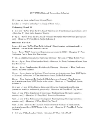 1 2017 WBCA National Convention Schedule All Events Are Listed In