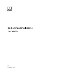 Dolby Encoding Engine User's Guide
