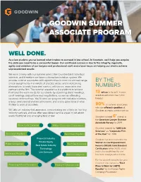 Goodwin Summer Associate Program