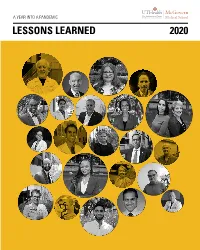 Lessons Learned 2020 Covid-19 by the Numbers