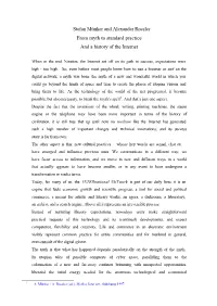 Stefan Münker and Alexander Roesler from Myth to Standard Practice and a History of the Internet