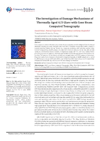 The Investigation of Damage Mechanisms of Thermally Aged 4/3 Glare with Cone Beam Computed Tomography