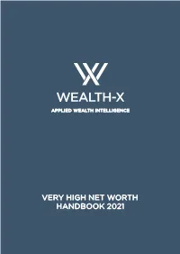Very High Net Worth Handbook 2021 Very High Net Worth Handbook 2021