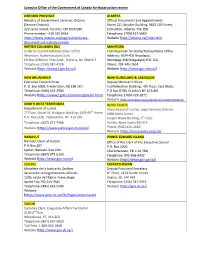 Designated Consular Offices