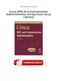 Linux NFS and Automounter Administration (Craig Hunt Linux
