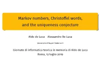 Markov Numbers, Christo El Words, and the Uniqueness Conjecture
