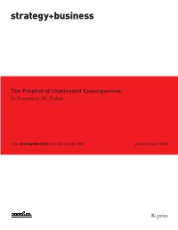 Strategy+Business Issue 40 Works on His Most Ambitious Computer Model: a General Such Complacency