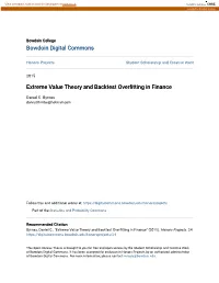 Extreme Value Theory and Backtest Overfitting in Finance