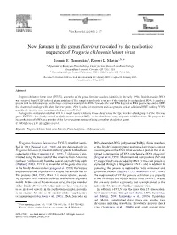 New Features in the Genus Ilarvirus Revealed by the Nucleotide Sequence of Fragaria Chiloensis Latent Virus