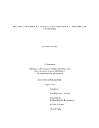 Practitioner Resistance to Structured Interviews: a Comparison of Two Models