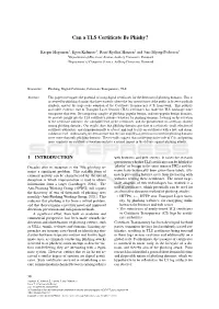 Can a TLS Certificate Be Phishy?