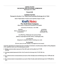 Form 8-K the Kraft Heinz Company
