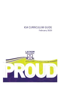 KS4 CURRICULUM GUIDE February 2020