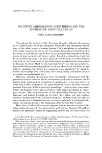 On Divine Ambivalence: Open Theism and the Problem of Particular Evils