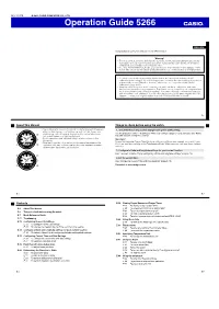Operation Guide 5266