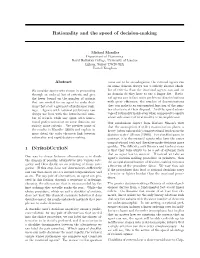 Rationality and the Speed of Decision Making