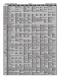 Sunday Morning Grid 10/19/14 Latimes.Com/Tv Times
