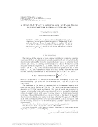 A Mixed Multiplicity Formula for Complete Ideals in 2-Dimensional Rational Singularities