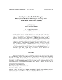 Framing Interethnic Conflict in Malaysia: a Comparative Analysis of Newspaper Coverage on the Hindu Rights Action Force (Hindraf)