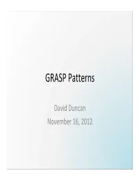 GRASP Patterns