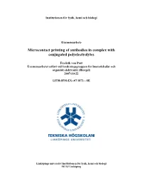 Microcontact Printing of Antibodies in Complex with Conjugated Polyelectrolytes