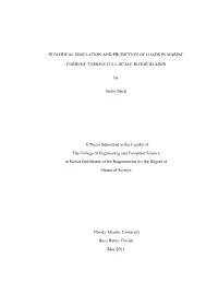 Numerical Simulation and Prediction of Loads in Marine Current Turbine Full-Scale Rotor Blades Institution: Florida Atlantic University