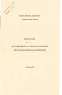 Preliminary Report on a Plan for the Development of the Australian Capital Territory and Jervis Bay in Relation to the Surroundi