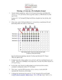 Titering of Virus in a 96-Well Plate Format 1