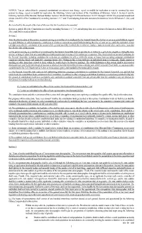 You Are Advised That the Proposed Constitutional Amendment May Change, Repeal, Or Modify by Implication Or May Be Const