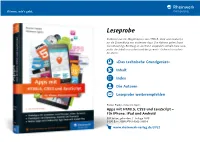 Apps Mit HTML5, CSS3 Und Javascript – Für Iphone, Ipad Und Android 509 Seiten, Gebunden, 3