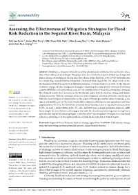 Assessing the Effectiveness of Mitigation Strategies for Flood Risk Reduction in the Segamat River Basin, Malaysia