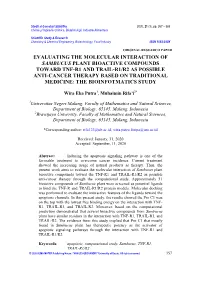 Evaluating the Molecular Interaction of Sambucus
