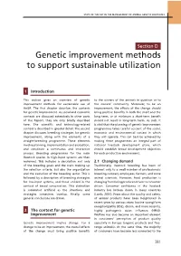 Genetic Improvement Methods to Support Sustainable Utilization